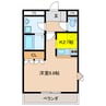 アペックスハイム 1Kの間取り