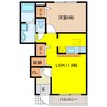 ピアーチェⅡ 1LDKの間取り