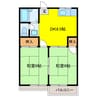 コート金福地 2DKの間取り