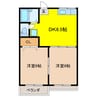 コート金福地 2DKの間取り