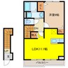 メテオ 1LDKの間取り