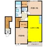 リアンⅡ 2LDKの間取り