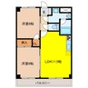 ハイツりんどう 2LDKの間取り