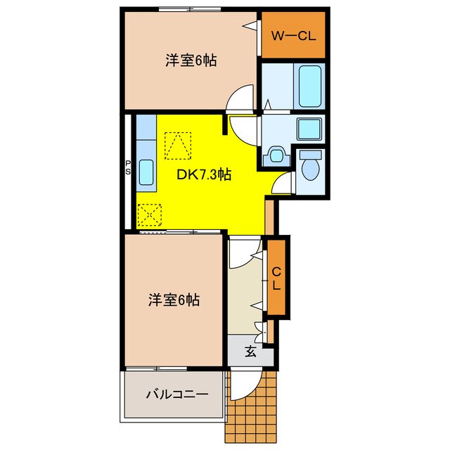 間取り図 コートフリージア　Ｂ棟