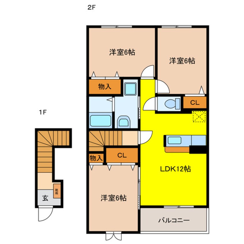 間取図 コートフリージア　Ｂ棟
