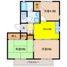 クレールロジュマンB 3DKの間取り