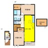 シェリスタ 2LDKの間取り