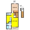 アクアコンフォートＢ 1LDKの間取り