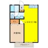 フラッツ内原 1LDKの間取り