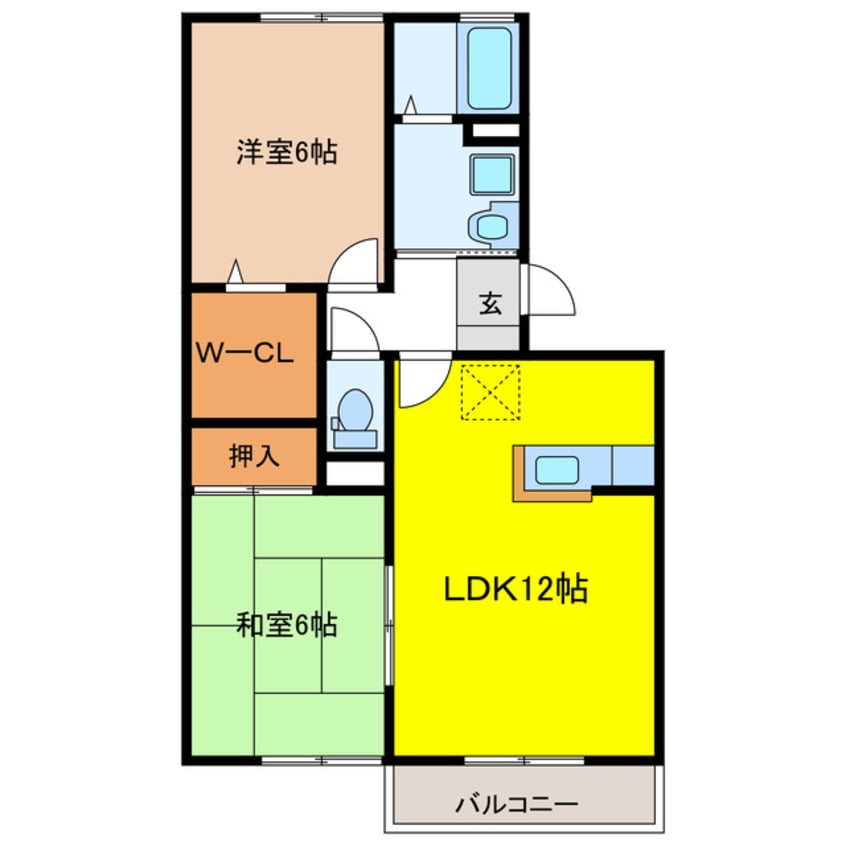 間取図 セジュールスリーＫ・Ｋ