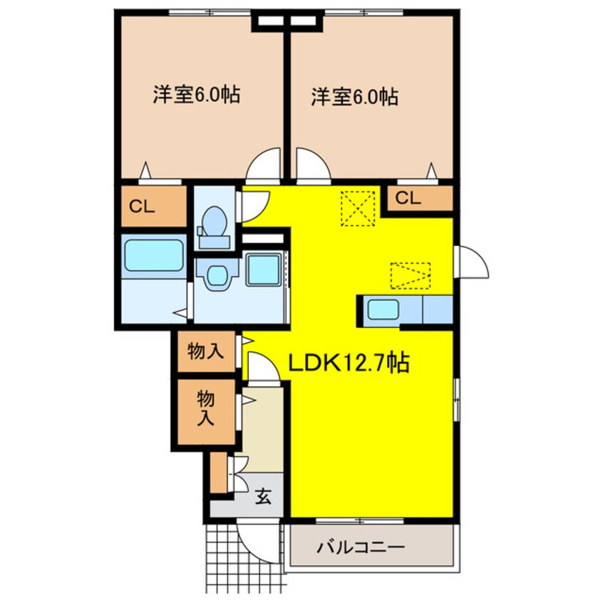 間取図 パークヴェルデアＢ