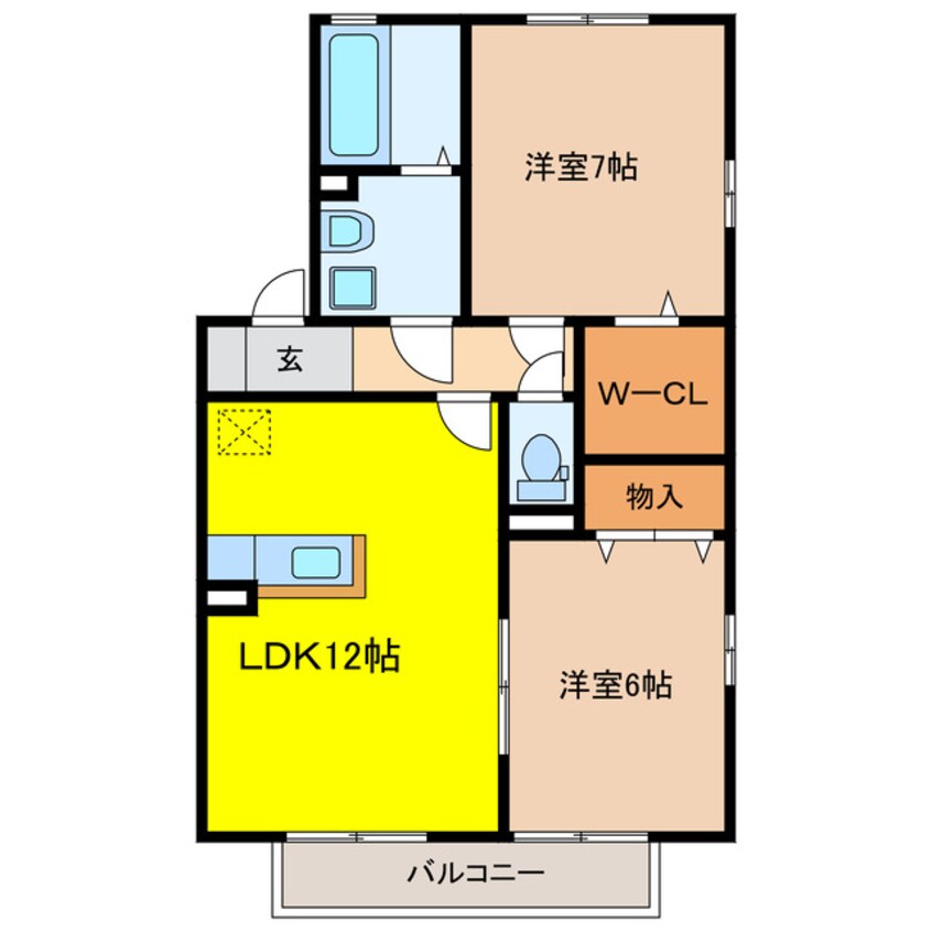 間取図 セジュール直江