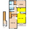 ピアヴィレッジ 2LDKの間取り