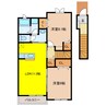 メゾン　アンジュ 2LDKの間取り