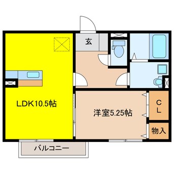 間取図 Ｄ maison垂井　Ａ棟