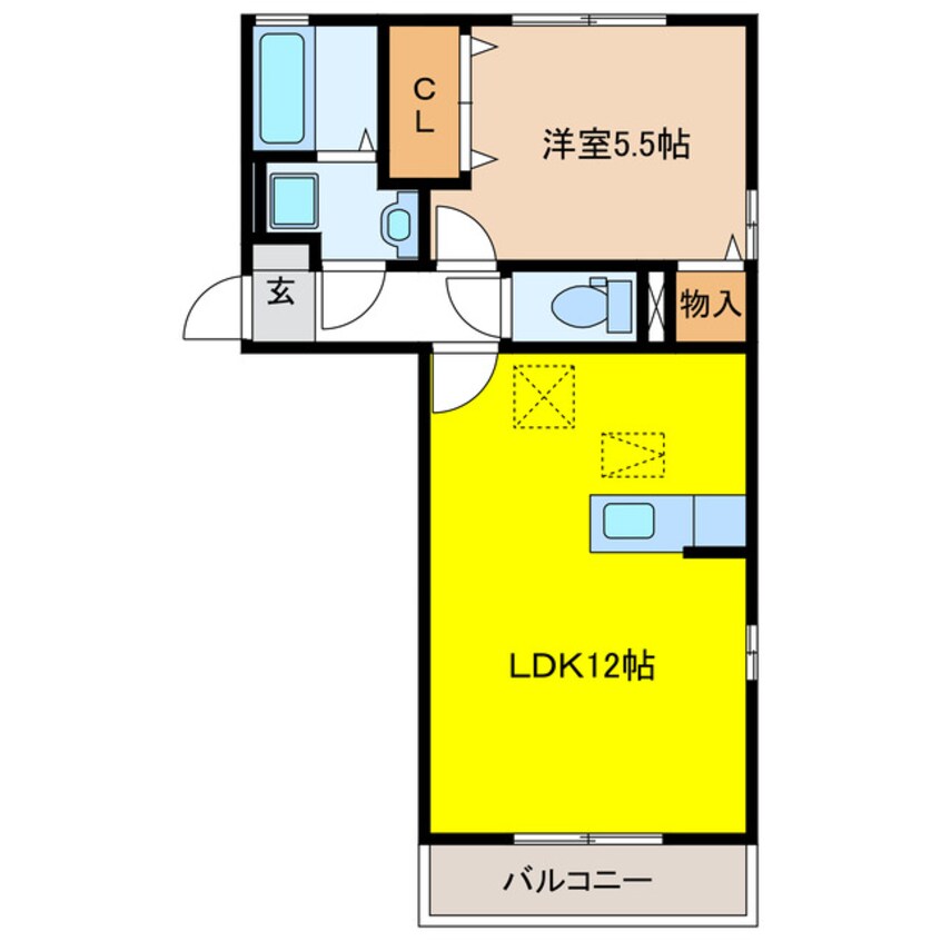 間取図 Ｄ maison垂井　Ａ棟