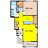 カーサブローテＡ 1LDKの間取り