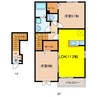 イースト　ヴィレッジＢ 2LDKの間取り
