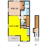 サンフィールド 1LDKの間取り