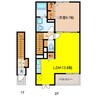 サンフィールド 1LDKの間取り