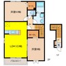 ベルベディアＢ 2LDKの間取り