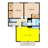 ハピネス花水木Ｂ 2LDKの間取り