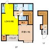 メゾンテール 1LDKの間取り