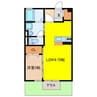 D′grance三塚 1LDKの間取り