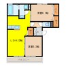 セレーノ 2LDKの間取り