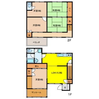 間取図 中野町Ｋ様貸家