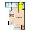 コンフォートビブレ 1Kの間取り