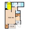 コンフォートビブレ 1Kの間取り