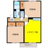 レジデンスかとう 2LDKの間取り