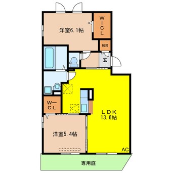 間取図 パームフェリーチェＡ