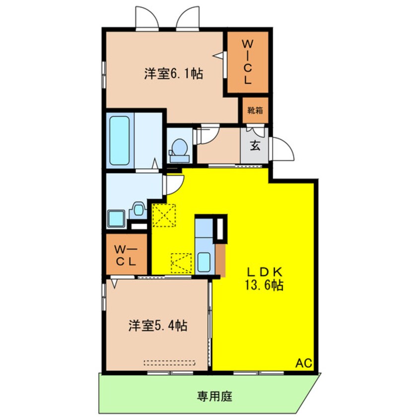 間取図 パームフェリーチェＡ