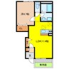 リベルテ 1LDKの間取り