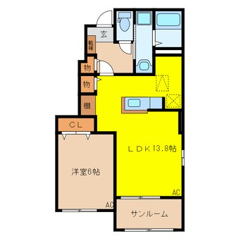 間取図 ハーテン　ジュラク