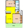 クロッカス翼 2LDKの間取り