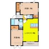 パームフェリーチェＣ棟 2LDKの間取り