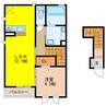 アンソレイエ 1LDKの間取り