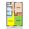 コーポ桂川 2DKの間取り