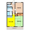 コーポ桂川 2DKの間取り
