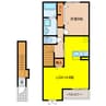 カーサ名森 1LDKの間取り