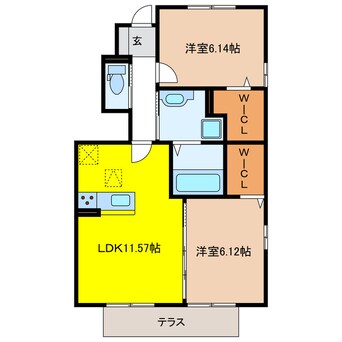 間取図 LUANA東前