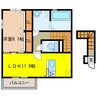 Ｄ禾森 1LDKの間取り