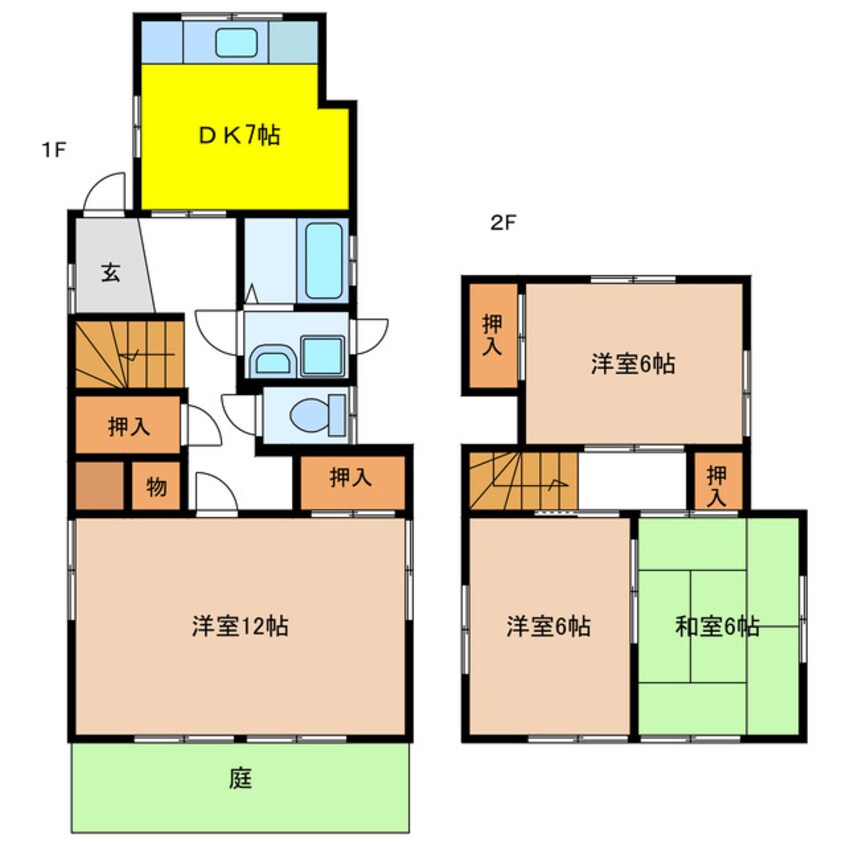 間取図 牧野町戸建（牧野町2丁目）