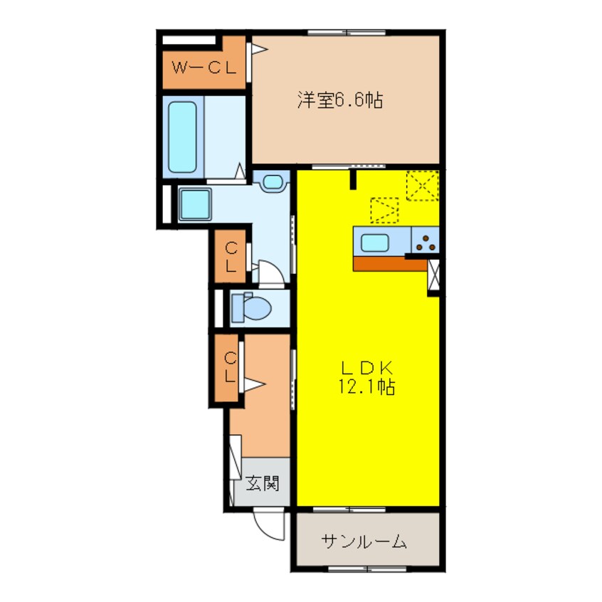 間取図 エコ　ルタン