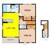 クワトロ　ポルテⅡ 2LDKの間取り