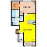 カーサ・プラシード 1LDKの間取り