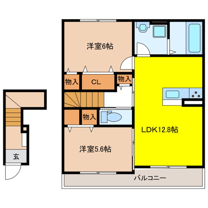 間取図 オ　ソレイユ